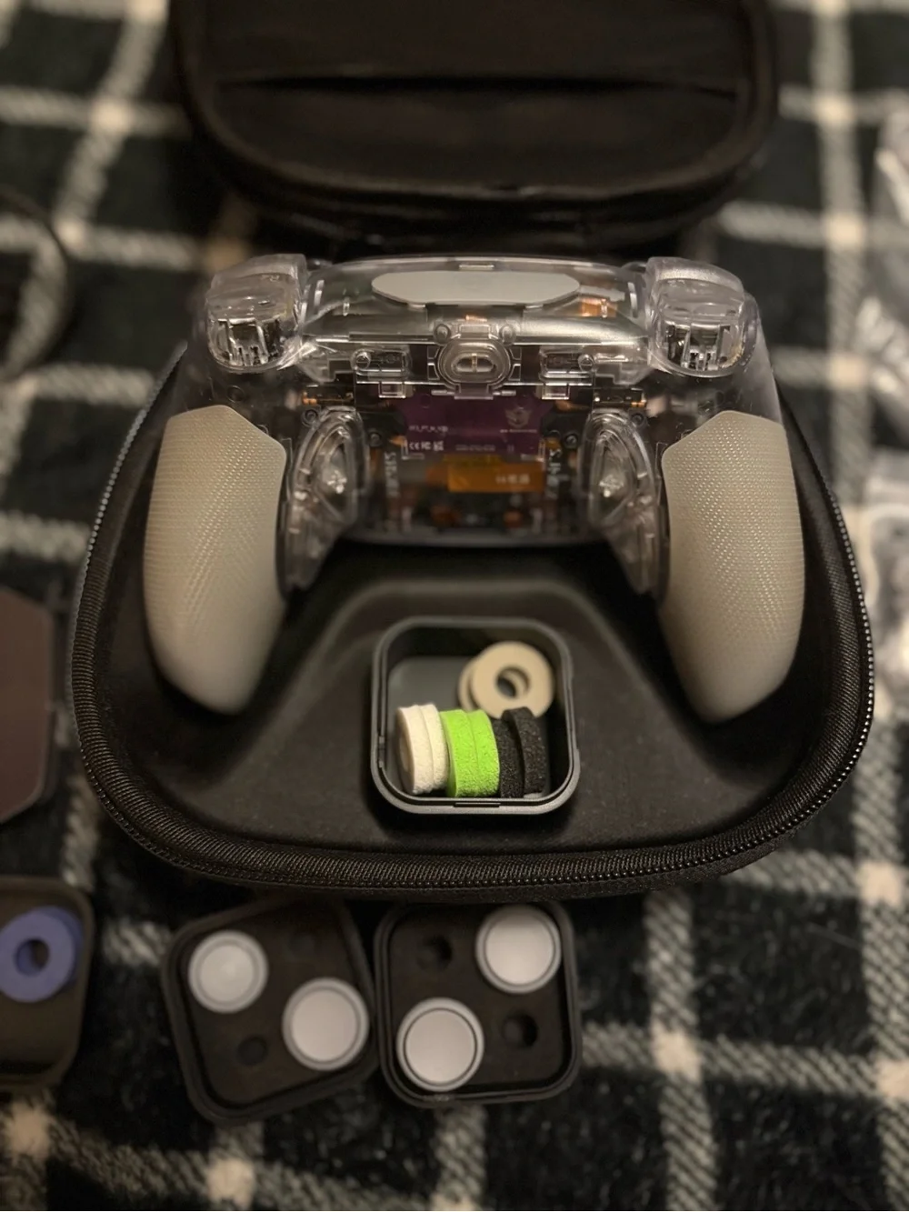 HEXGAMING PHANTOM Controller with Case , Charging Cable & Joysticks Aiming Rings